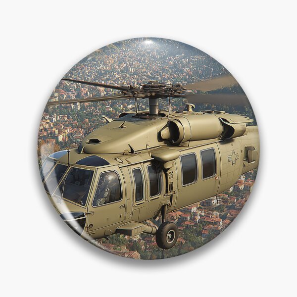 Item preview, Combat Black Hawk Cruising Over the Airfield with Blades Turning designed and sold by Skyframe Aviation.