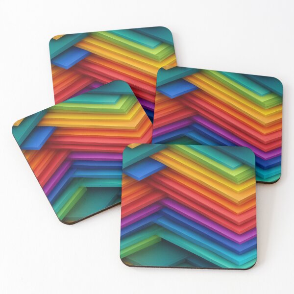 Item preview, Rainbow Geometric Paper Layers – Modern Abstract Color Design designed and sold by casualnature.