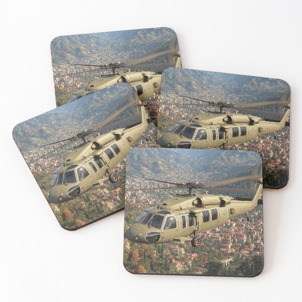 Item preview, Combat Black Hawk Cruising Over the Airfield with Blades Turning designed and sold by Skyframe Aviation.