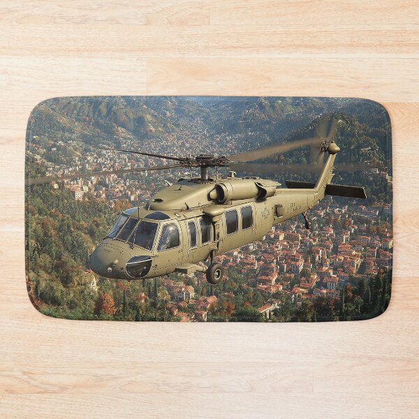Item preview, Combat Black Hawk Cruising Over the Airfield with Blades Turning designed and sold by Skyframe Aviation.