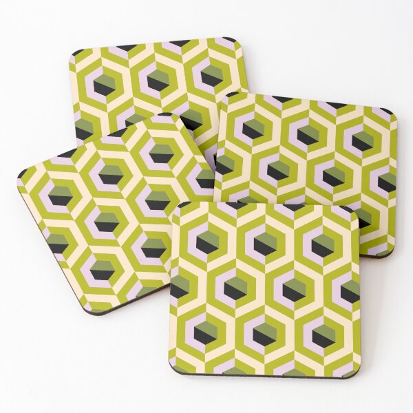 Item preview, Hexagon Polygon Lime green Color Pattern designed and sold by BeebooDesign.