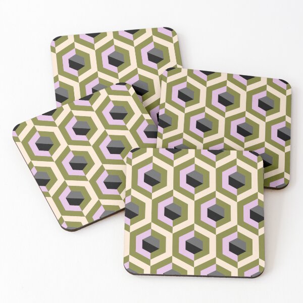 Item preview, Hexagon Polygon Olive Green Color Pattern designed and sold by BeebooDesign.