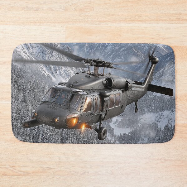 Item preview, Utility Helicopter Cruising Over the Battlefield under Clear Skies designed and sold by Skyframe Aviation.