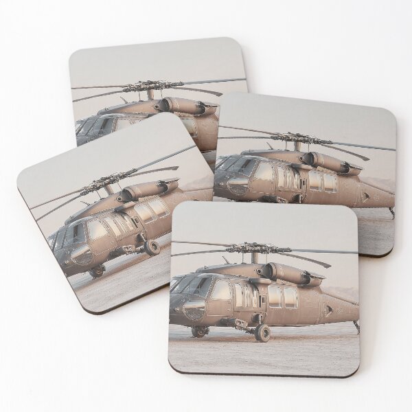 Item preview, Combat Black Hawk Awaiting Deployment at the Base in Calm Air designed and sold by Skyframe Aviation.