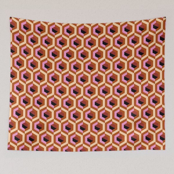 Item preview, Hexagon Polygon Orange Color Pattern designed and sold by BeebooDesign.