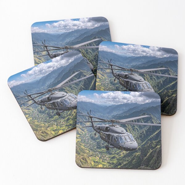 Item preview, Army UH60 Hovering Above the Valley Below in Bright Sun designed and sold by Skyframe Aviation.