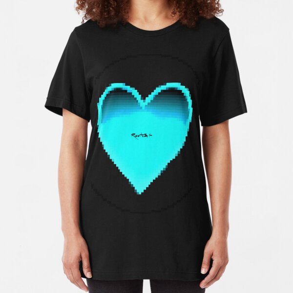 Pixiilated Heart 2 by RootCat Slim Fit T-Shirt