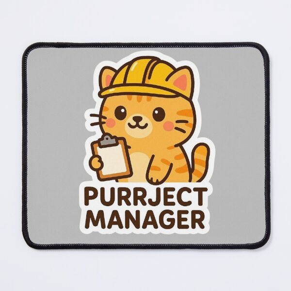 Item preview, Purrject Manager - Cat Construction Boss designed and sold by MiLaKK.