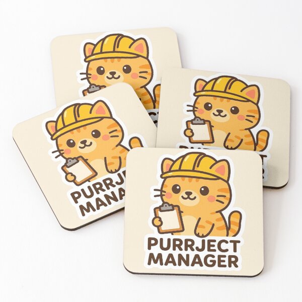 Item preview, Purrject Manager - Cat Construction Boss designed and sold by MiLaKK.