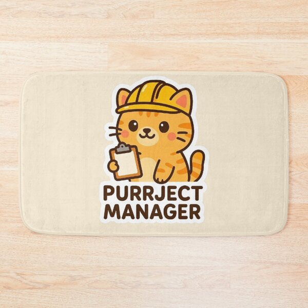 Item preview, Purrject Manager - Cat Construction Boss designed and sold by MiLaKK.
