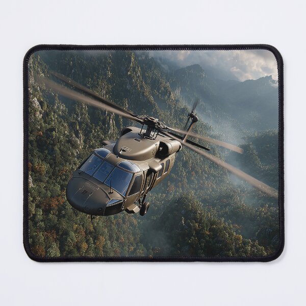Item preview, UH60 Black Hawk Flying Low Across the Forward Operating Base with Blades Turning designed and sold by Skyframe Aviation.