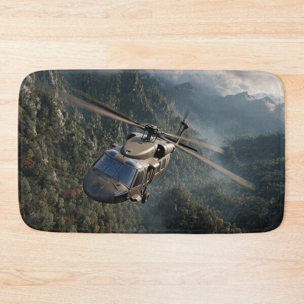 Item preview, UH60 Black Hawk Flying Low Across the Forward Operating Base with Blades Turning designed and sold by Skyframe Aviation.