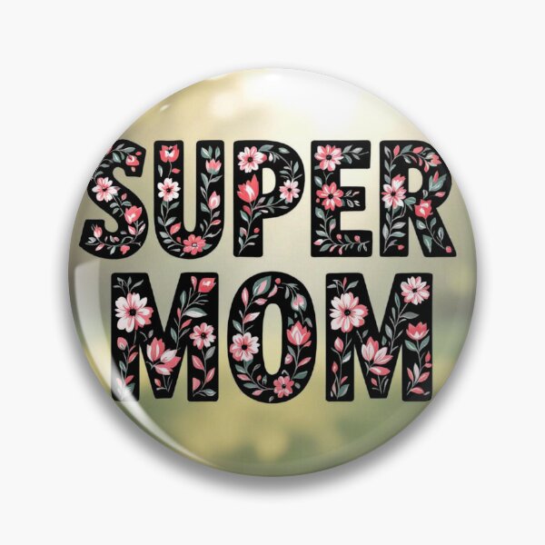 Item preview, super mom floral typography colorful design designed and sold by SmashingDeals.