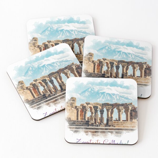 Item preview, Zvartnots Cathedral Armenia  Mount Ararat Ancient Ruins designed and sold by NareArt.