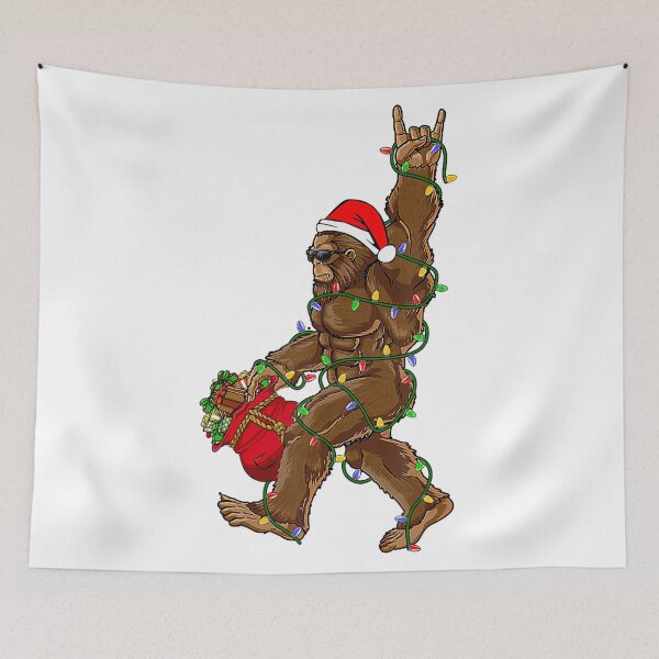 Item preview, Bigfoot Lights Tree Festive Holiday Christmas Retro Classic Christmas Vintage designed and sold by FrankyTepper.