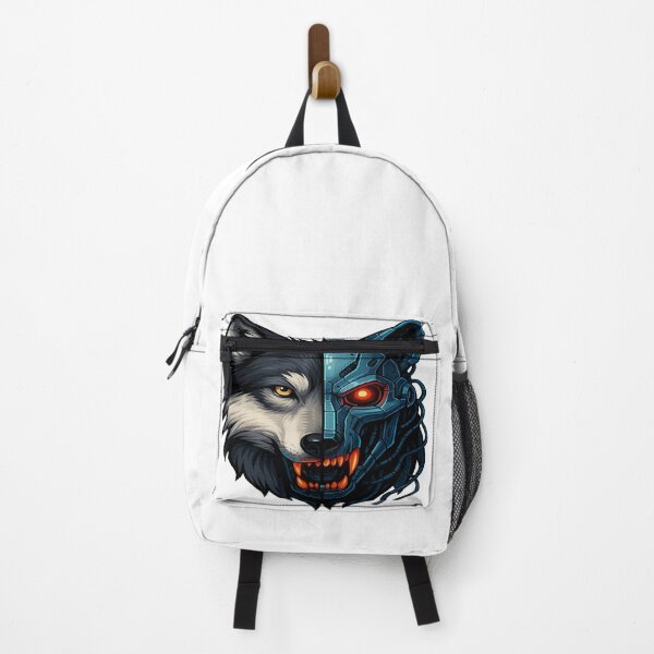 Item preview, Cyber Wolf Fusion – Neon Mecha Beast designed and sold by GlowAIDesigns.