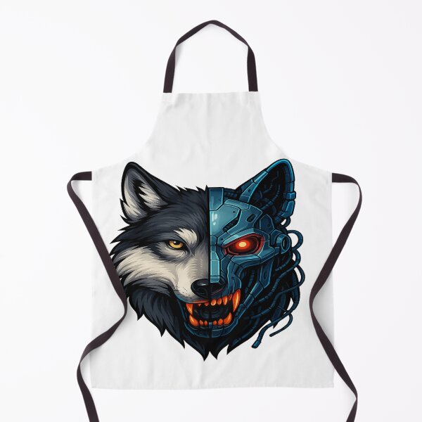 Item preview, Cyber Wolf Fusion – Neon Mecha Beast designed and sold by GlowAIDesigns.