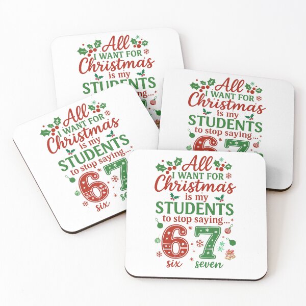 Item preview, Funny Teacher Christmas Quote – All I Want for Christmas Is My Students to Stop Saying 67 designed and sold by scanusha1979.