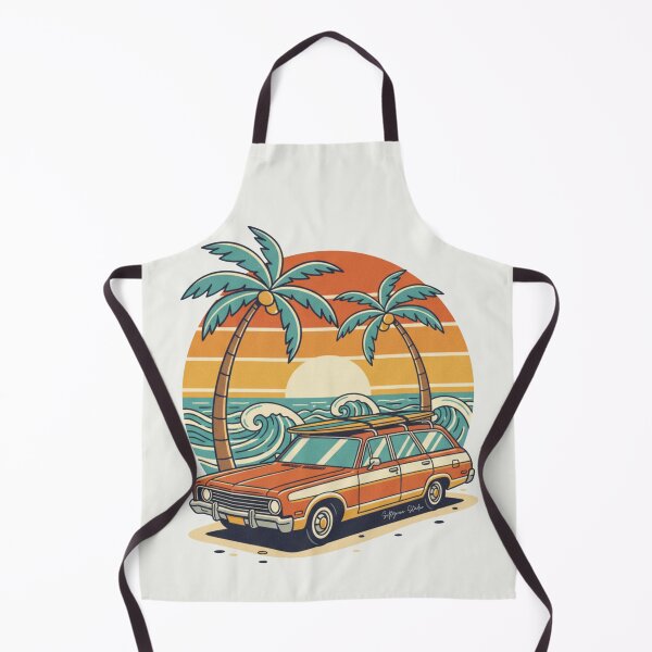 Item preview, Retro Surf Wagon at Sunset designed and sold by SoftgroveStudio.