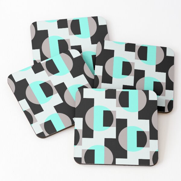 Item preview, Semi circle geometric Pastel Turquoise Color designed and sold by BeebooDesign.