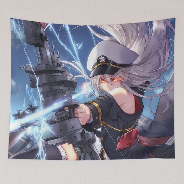 Item preview, Anime Powerful Enterprise Azur Lane anime girl commanding lightning energy designed and sold by thedarvills.