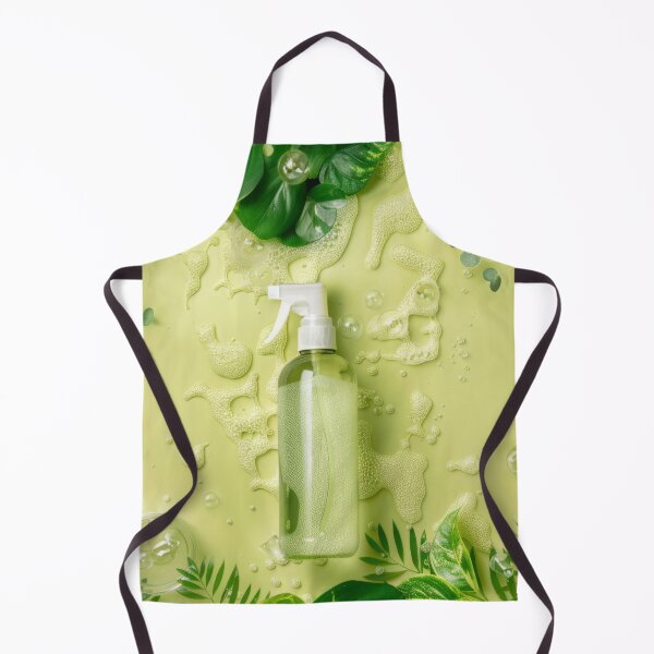 Item preview, Spray bottle with green leaves in nature background, AI Generated designed and sold by dvoevnore.