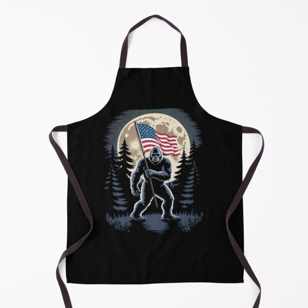Item preview, Big Foot Bigfoot Sasquatch American Flag Patriotic 4Th July designed and sold by TorjeARTStore.