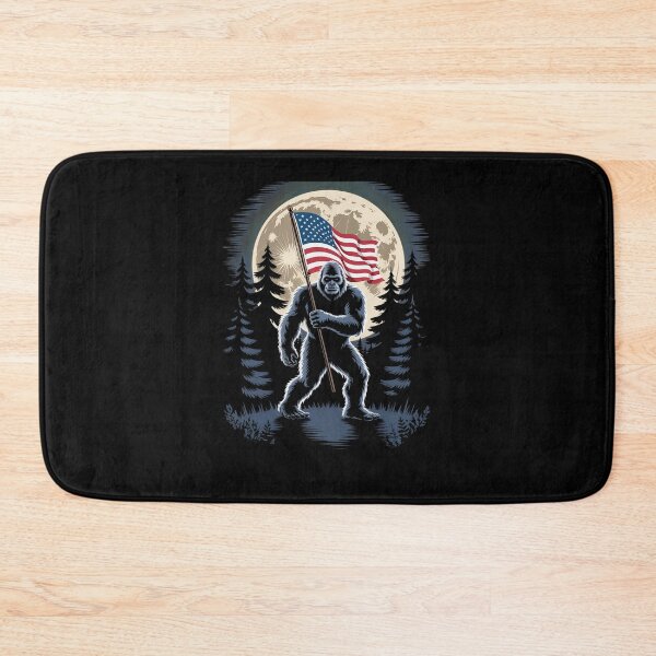 Item preview, Big Foot Bigfoot Sasquatch American Flag Patriotic 4Th July designed and sold by TorjeARTStore.