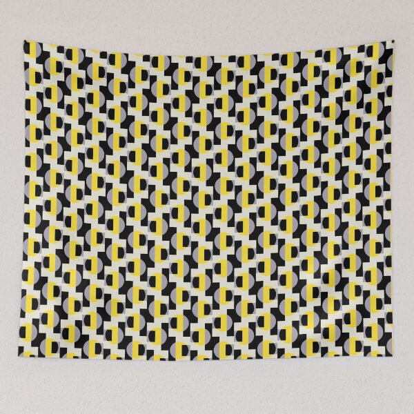 Item preview, Semi circle geometric Yellow pattern designed and sold by BeebooDesign.