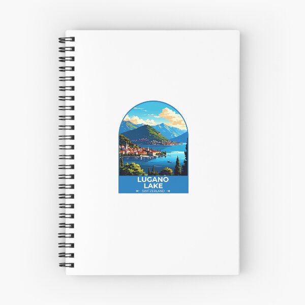 Item preview, Lugano Lake Switzerland Travel Sticker designed and sold by TulipaGraphics.