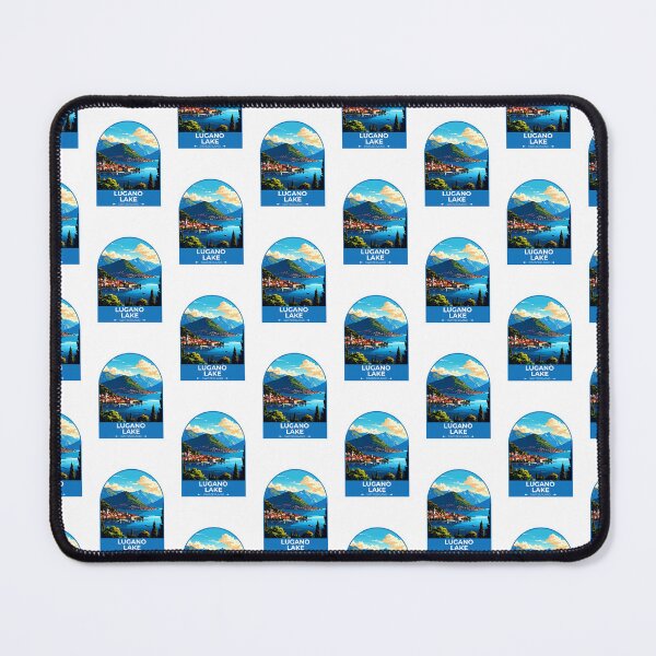 Item preview, Lugano Lake Switzerland Travel Sticker designed and sold by TulipaGraphics.