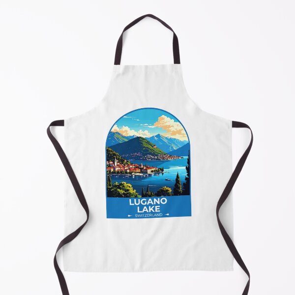 Item preview, Lugano Lake Switzerland Travel Sticker designed and sold by TulipaGraphics.
