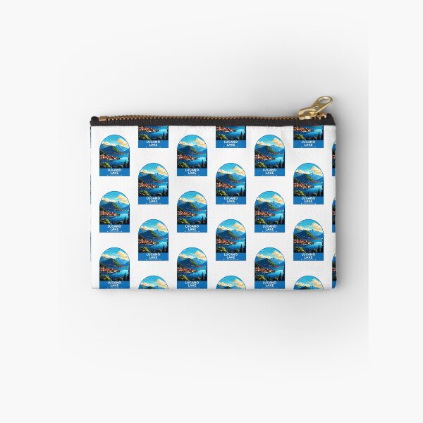 Item preview, Lugano Lake Switzerland Travel Sticker designed and sold by TulipaGraphics.