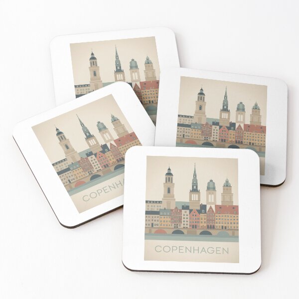 Item preview, Copenhagen Skyline – Minimalist Scandinavian Travel Poster - Denmark designed and sold by pod24.