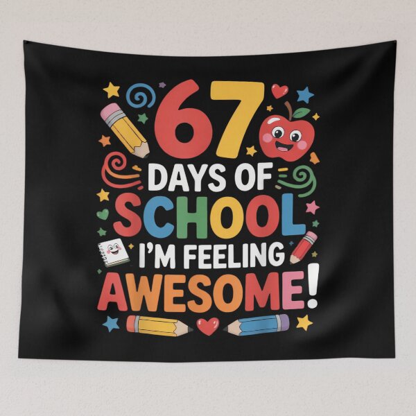 Item preview, Classic Survived Days I Funny 67 67 Student of Meme School Teacher designed and sold by SteveSaccoro.