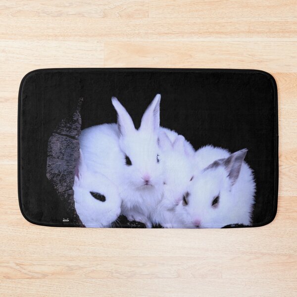 Item preview, Four white rabbits – Cozy harmony / Swiss Artwork Photography designed and sold by Raphael Wolf.