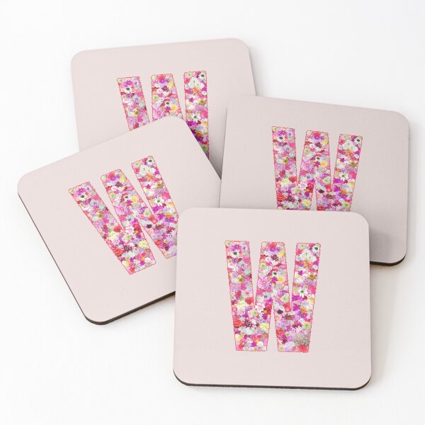 Item preview, Floral Letter W –  Botanical English Alphabet Monogram Typography Design designed and sold by TheSassyNoble.