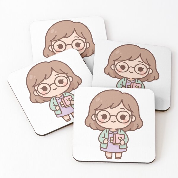 Item preview, Kawaii Librarian – Cute Chibi Book Girl Art | CutiVerse designed and sold by CutiVerse.
