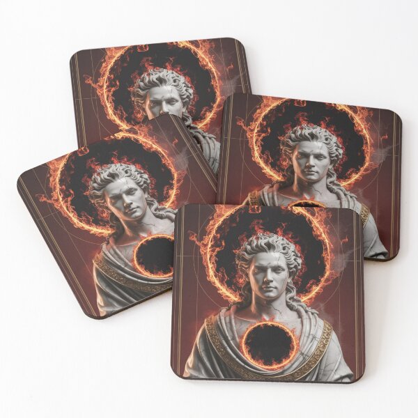 Item preview, Eternal Eclipse – Flaming Halo Mythology Marble Statue Art designed and sold by JouRav.