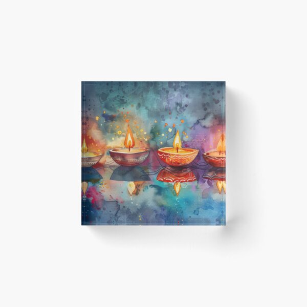 Item preview, Oil lamps with burning flames surrounded by flower petals, background, AI Generated designed and sold by dvoevnore.
