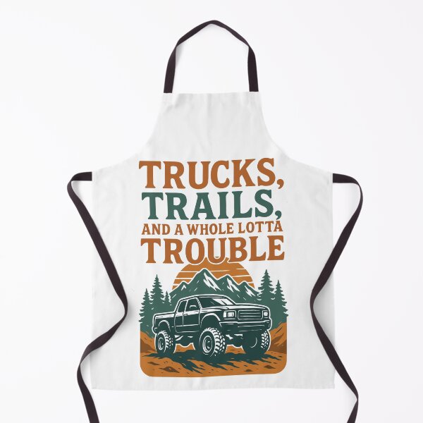 Item preview, Trucks, Trails, and a Whole Lotta Trouble – Retro Western Off-Road Truck & Mountain Design designed and sold by DaEeX.