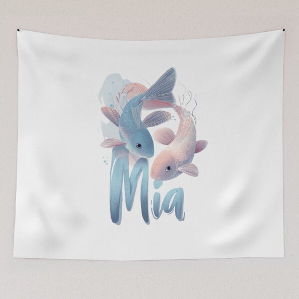 Item preview, Mia – Pisces Zodiac Sign Illustration 3D designed and sold by AlexLineArt.