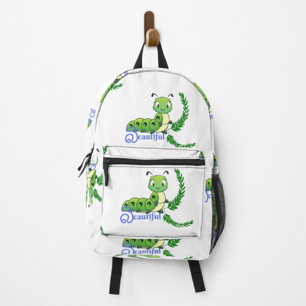 Item preview, Cute Green Caterpillar with Leaf designed and sold by Love3Happy.