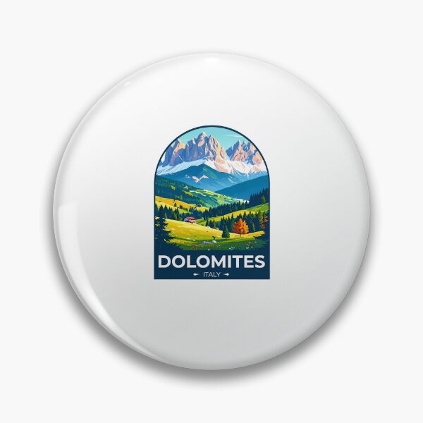 Artikelvorschau, Dolomiten Italien Reiseaufkleber entworfen und verkauft von TulipaGraphics.