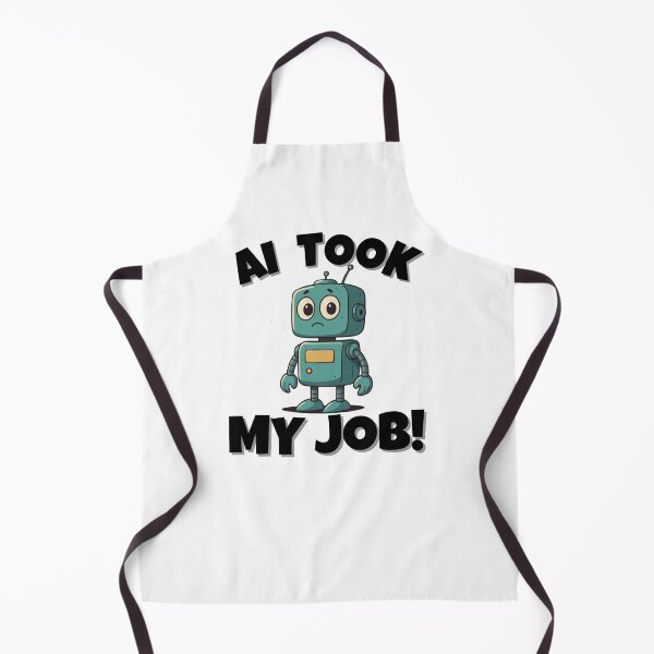 Item preview, AI Took My Job Bold Protest Slogan – Funny Anti-AI Design designed and sold by Maryna_Reine.
