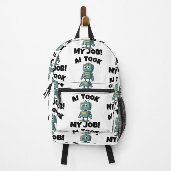 Item preview, AI Took My Job Bold Protest Slogan – Funny Anti-AI Design designed and sold by Maryna_Reine.