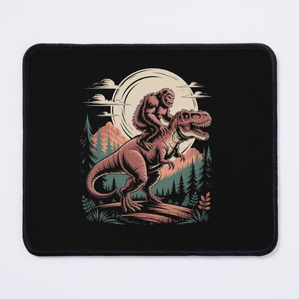 Item preview, Bigfoot Riding Dinosaur Sasquatch designed and sold by TorjeARTStore.