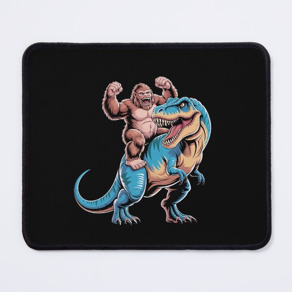 Item preview, Bigfoot Riding Dinosaur Sasquatch designed and sold by TorjeARTStore.
