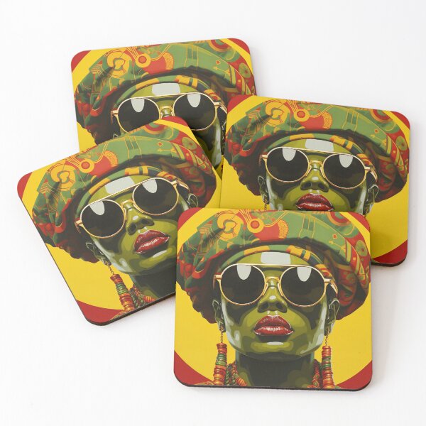 Item preview, Elegance in Abstract: Vibrant Woman's Portrait. African American History or Black History Month concept designed and sold by anytka.