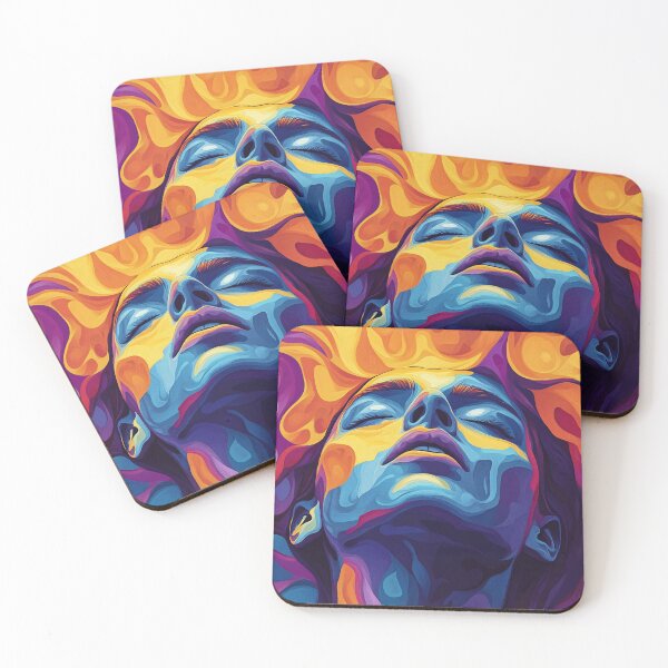 Item preview, Vibrant portrait of a serene woman designed and sold by anytka.
